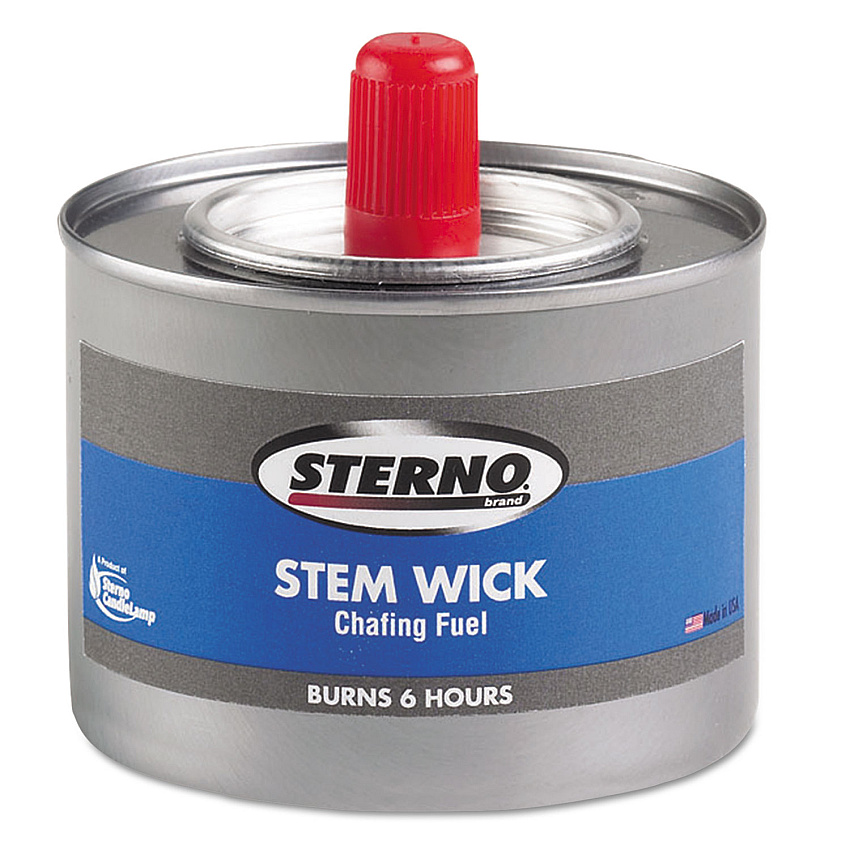 Sterno Chafing Fuel Can With Stem Wick, Methanol, 6 Hour Burn, 1.89 g, 24/Carton (STE10102)