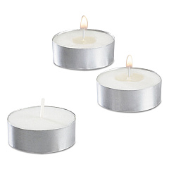 Sterno Tealight Candle, 5 Hour Burn, 0.5"h, White, 50/Pack, 10 Packs/Carton (STE40100)