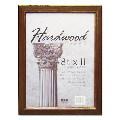 NuDell Solid Oak Hardwood Frame, 8.5 x 11, Walnut Finish (NUD15815)