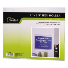 NuDell Clear Plastic Sign Holder, Wall Mount, 11 X 8.5 (38008Z)