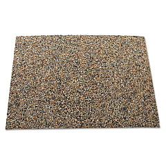 Rubbermaid Commercial Landmark Series Aggregate Panel, For 35 Gal Classic Container, 15.7 X 27.9 X 0.38, Stone, River Rock, 4/carton (RCP4003RIV)
