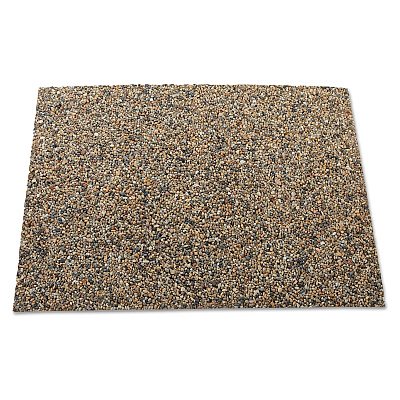 Rubbermaid Commercial Landmark Series Aggregate Panel, For 35 Gal Classic Container, 15.7 X 27.9 X 0.38, Stone, River Rock, 4/carton (RCP4003RIV)