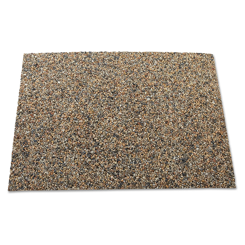 Rubbermaid Commercial Landmark Series Aggregate Panel, For 35 Gal Classic Container, 15.7 X 27.9 X 0.38, Stone, River Rock, 4/carton (RCP4003RIV)