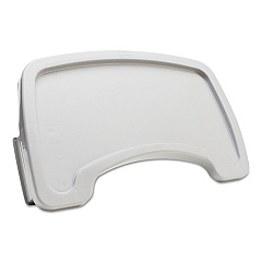 Sturdy Chair Microban Youth Seat Tray for Rubbermaid Commercial Youth Seats, 18.5 x 11.5 x 3.25, Plastic, Platinum (RCP781588PLA)