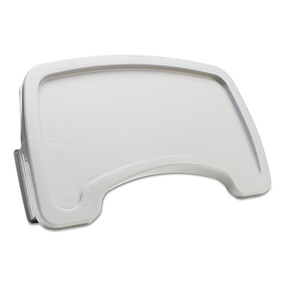 Sturdy Chair Microban Youth Seat Tray for Rubbermaid Commercial Youth Seats, 18.5 x 11.5 x 3.25, Plastic, Platinum (RCP781588PLA)