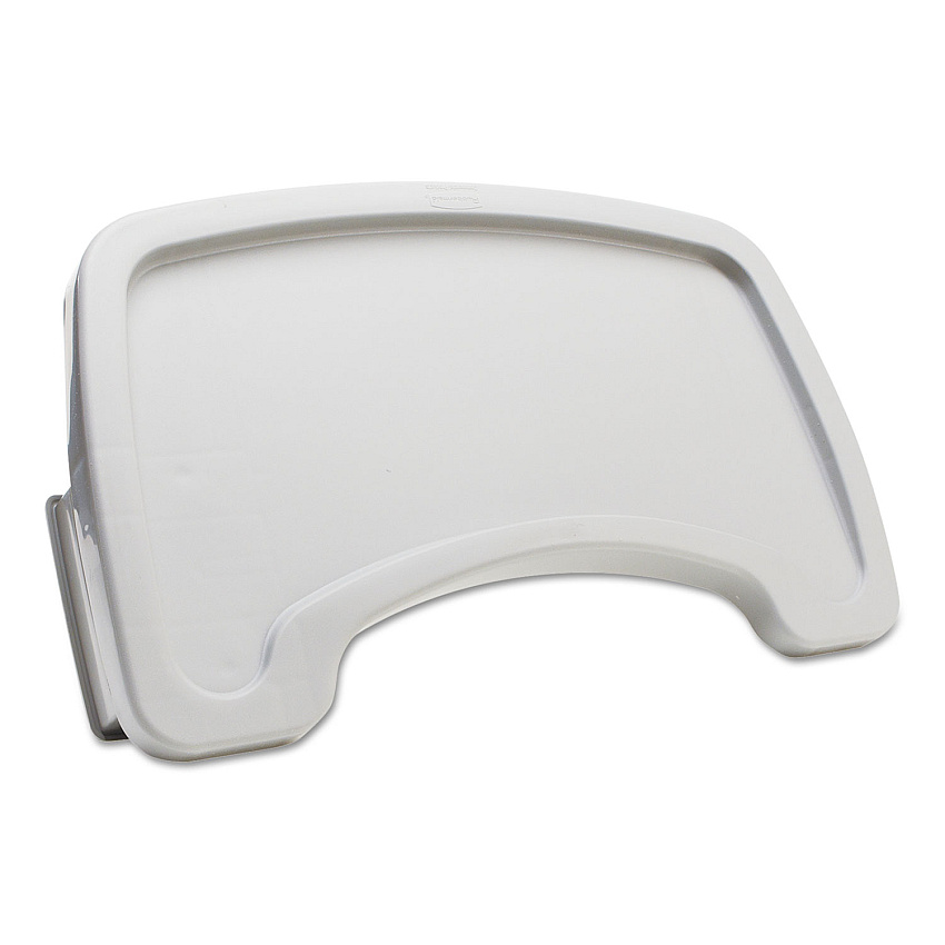 Sturdy Chair Microban Youth Seat Tray for Rubbermaid Commercial Youth Seats, 18.5 x 11.5 x 3.25, Plastic, Platinum (RCP781588PLA)