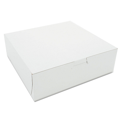 SCT White One-Piece Non-Window Bakery Boxes, 8 x 8 x 2.5, White, Paper, 250/Carton (SCH0933)