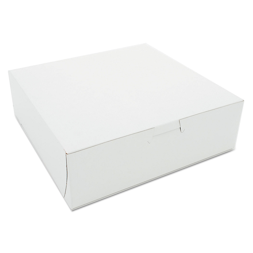 SCT White One-Piece Non-Window Bakery Boxes, 8 x 8 x 2.5, White, Paper, 250/Carton (SCH0933)