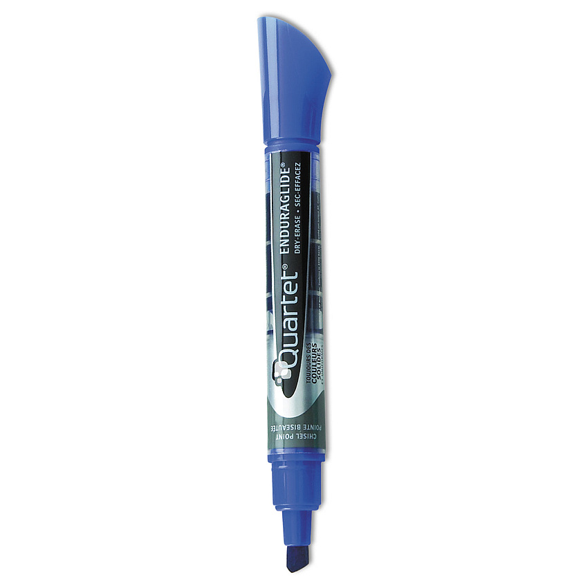 Quartet EnduraGlide Dry Erase Marker, Broad Chisel Tip, Blue, Dozen (QRT50013M)