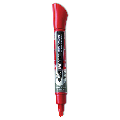 Quartet EnduraGlide Dry Erase Marker, Broad Chisel Tip, Red, Dozen (QRT50014M)