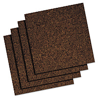 Quartet Cork Panel Bulletin Board, 12 x 12, Brown, 4 Panels/Pack (QRT101)
