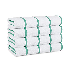 Las Rayas Beach Towel 30x60 Green, Case Of 24 (BT-HS3060-15GR-CS)