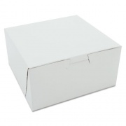 SCT White One-Piece Non-Window Bakery Boxes, 6 x 6 x 3, White, Paper, 250/Carton (0905)