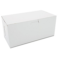 SCT White One-Piece Non-Window Bakery Boxes, 4 x 9 x 5, White, Paper, 250/Carton (SCH0949)