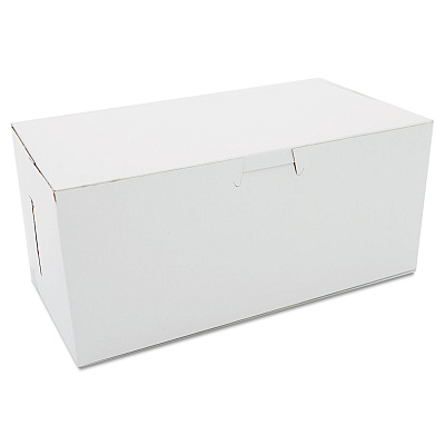 SCT White One-Piece Non-Window Bakery Boxes, 4 x 9 x 5, White, Paper, 250/Carton (SCH0949)