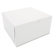 SCT White One-Piece Non-Window Bakery Boxes, 8 x 8 x 4, White, Paper, 250/Carton (0941)