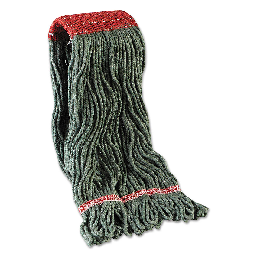 Boardwalk Mop Head, Premium Standard Head, Cotton/Rayon Fiber, Large, Blue, 12/Carton (BWK403BL)