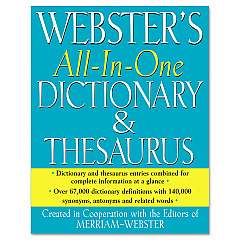 Merriam Webster All-In-One Dictionary/Thesaurus, Hardcover, 768 Pages (MERFSP0471)