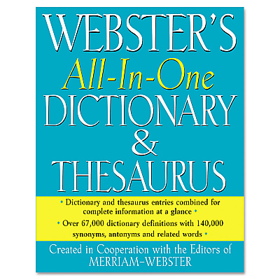 Merriam Webster All-In-One Dictionary/Thesaurus, Hardcover, 768 Pages (MERFSP0471)
