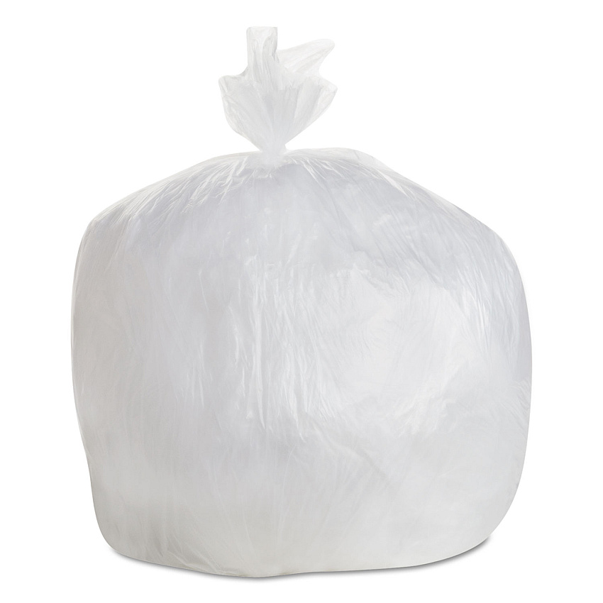 GEN High-Density Can Liners, 30 gal, 8 mic, 30" x 36", Natural, Perforated Roll, 25 Bags/Roll, 20 Rolls/Carton (GEN303610)