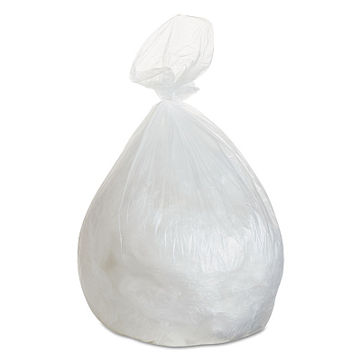 GEN High-Density Can Liners, 56 gal, 13 mic, 43" x 46", Natural, Perforated Roll, 20 Bags/Roll, 10 Rolls/Carton (GEN434616)