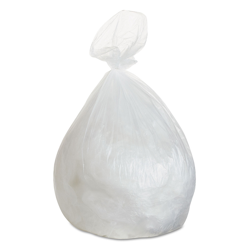 GEN High-Density Can Liners, 56 gal, 13 mic, 43" x 46", Natural, Perforated Roll, 20 Bags/Roll, 10 Rolls/Carton (GEN434616)