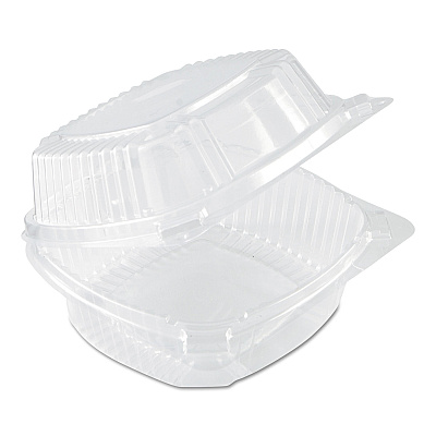 Pactiv Evergreen ClearView SmartLock Hinged Lid Container, 20 oz, 5.75 x 6 x 3, Clear, Plastic, 500/Carton (PCTYCI81160)