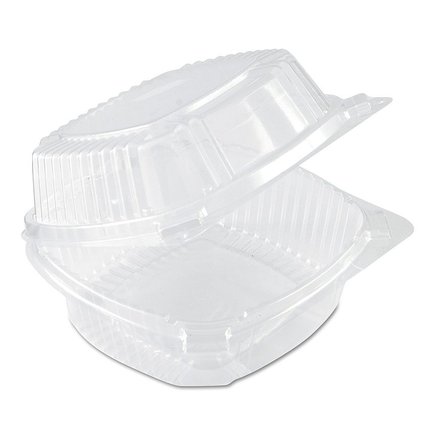 Pactiv Evergreen ClearView SmartLock Hinged Lid Container, 20 oz, 5.75 x 6 x 3, Clear, Plastic, 500/Carton (PCTYCI81160)