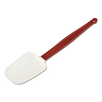 Rubbermaid Commercial High Heat Scraper Spoon, White w/Red Blade, 13 1/2" (RCP1967RED)