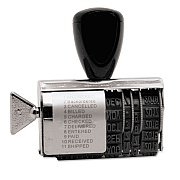 Trodat Rubber 11-Message Dial-A-Phrase Date Stamp, Conventional, 2" x 0.38" (USST2754)
