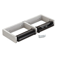 Bobrick ClassicSeries Toilet Tissue Dispenser for Two Rolls, 12.5 x 4 86 x 1.5, Satin Finish Cast Aluminum (BOB2740)