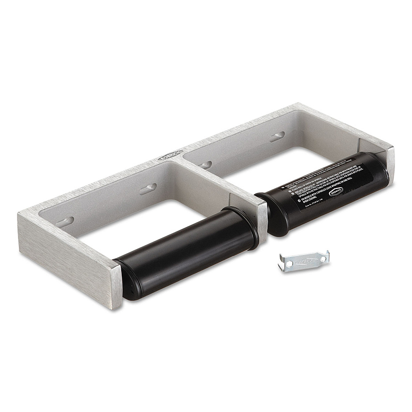 Bobrick ClassicSeries Toilet Tissue Dispenser for Two Rolls, 12.5 x 4 86 x 1.5, Satin Finish Cast Aluminum (BOB2740)