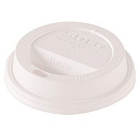 Solo Traveler Dome Hot Cup Lid, Fits 8 oz Cups, White, 100/Pack, 10 Packs/Carton (SCCTL38R2)