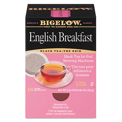 Bigelow English Breakfast Tea Pods, 1.90 oz, 18/Box (BTC009906)
