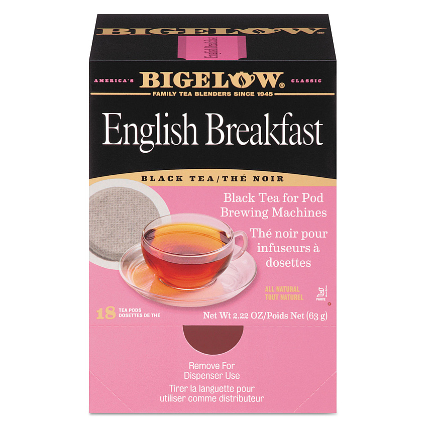 Bigelow English Breakfast Tea Pods, 1.90 oz, 18/Box (BTC009906)