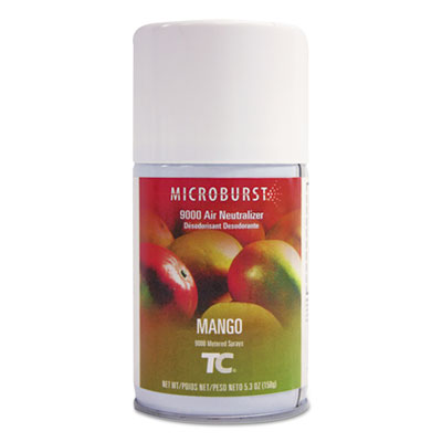 Rubbermaid Commercial Tc Microburst 9000 Air Freshener Refill, Mango, 5.3 Oz Aerosol Spray, 4/carton (RCP401693CT)