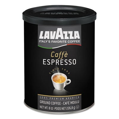 Lavazza Caffe Espresso Ground Coffee, Medium Roast, 8 oz Can (1450)