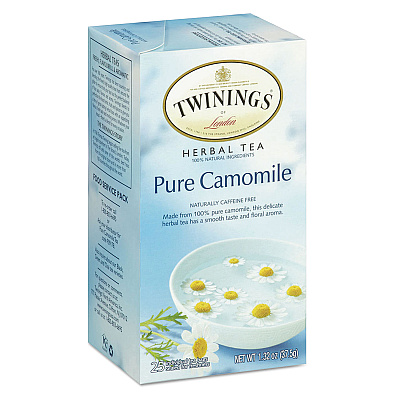 TWININGS Tea Bags, Pure Camomile, 1.76 oz, 25/Box (TWG09178)