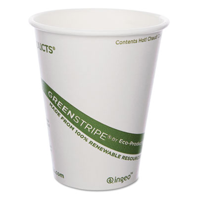 EcoChoice 8 oz. Tall Kraft Tree Print Compostable Paper Hot Cup - 50/Pack