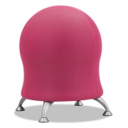 Safco Zenergy Ball Chair, Backless, Supports Up to 250 lb, Pink Fabric Seat, Silver Base, Ships in 1-3 Business Days (4750PI)