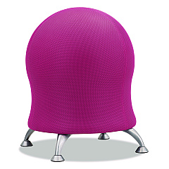 Safco Zenergy Ball Chair, Backless, Supports Up to 250 lb, Pink Fabric Seat, Silver Base (SAF4750PI)