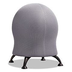 Safco Zenergy Ball Chair, Backless, Supports Up to 250 lb, Gray Fabric Seat, Black Base (SAF4750GR)