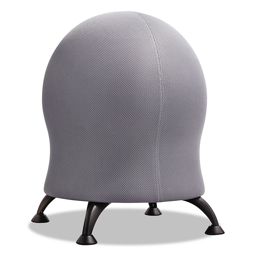 Safco Zenergy Ball Chair, Backless, Supports Up to 250 lb, Gray Fabric Seat, Black Base (SAF4750GR)