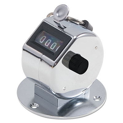 Bates Tally II Desk Model Tally Counter, Registers 0-9999, Chrome (AVT9841005)