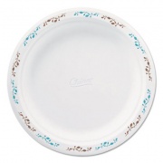 Chinet Molded Fiber Dinnerware, Plate, 8.75" dia, White, Vine Theme, 500/Carton (22516)