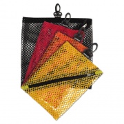 Vaultz Mesh Storage Bags, Assorted Colors, 4/Pack (VZ01211)