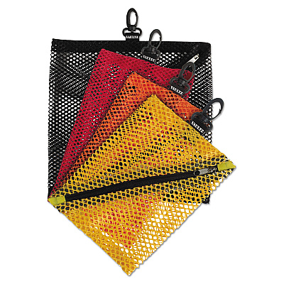 Vaultz Mesh Storage Bags, Assorted Colors, 4/Pack (IDEVZ01211)