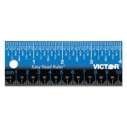 Victor Easy Read Stainless Steel Ruler, Standard/Metric, 18".25 Long, Blue (EZ18SBL)
