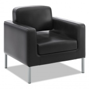 HON Corral Club Chair, 31.5" x 28" x 30.5", Black Seat, Black Back, Platinum Base (VL887SB11)
