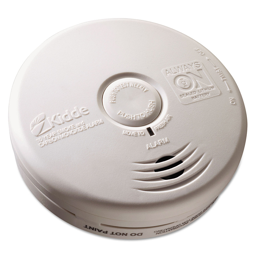 Kidde Kitchen Smoke/Carbon Monoxide Alarm, Lithium Battery, 5.22" Diameter x 1.6" Depth (KID21010071)